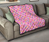 Pink Candy Pattern Print Quilt-grizzshop