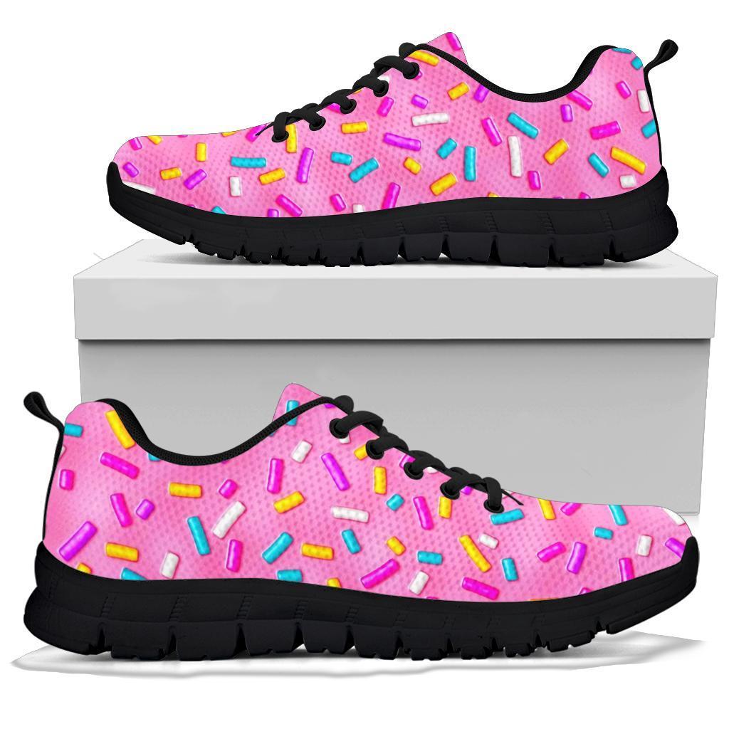 Pink Candy Pattern Print Sneaker Shoes For Men Women-grizzshop