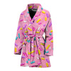 Pink Candy Pattern Print Women Long Robe-grizzshop