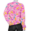 Pink Candy Pattern Print Women's Sweatshirt-grizzshop