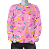 Pink Candy Pattern Print Women's Sweatshirt-grizzshop