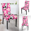 Pink Cartoon Cow Pattern Print Chair Cover-grizzshop