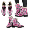 Pink Cartoon Cow Pattern Print Comfy Winter Boots-grizzshop