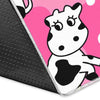 Pink Cartoon Cow Pattern Print Floor Mat-grizzshop