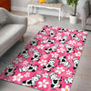 Pink Cartoon Cow Pattern Print Floor Mat-grizzshop