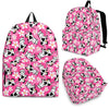 Pink Cartoon Cow Pattern Print Premium Backpack-grizzshop