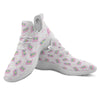 Pink Cassette Tape White Print Pattern White Athletic Shoes-grizzshop