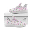 Pink Cassette Tape White Print Pattern White Athletic Shoes-grizzshop