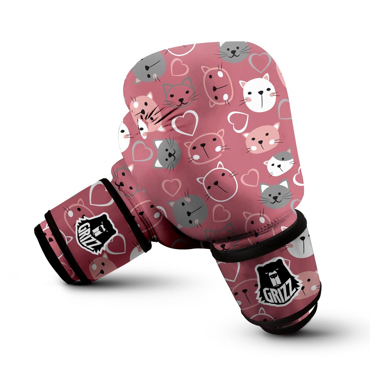 Pink Cat Face Print Boxing Gloves – Grizzshopping