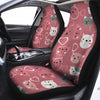 Pink Cat Face Print Car Seat Covers-grizzshop