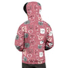 Pink Cat Face Print Men's Hoodie-grizzshop