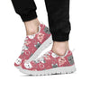 Pink Cat Face Print Men's Sneakers-grizzshop