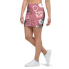 Pink Cat Face Print Mini Skirt-grizzshop