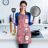 Pink Cat Face Print Women's Apron-grizzshop