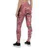 Pink Cat Face Print Women's Leggings-grizzshop