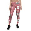 Pink Cat Face Print Women's Leggings-grizzshop