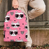 Pink Cat Print Backpack-grizzshop