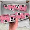Pink Cat Print Canvas Shoes-grizzshop