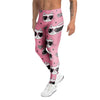 Pink Cat Print Men's Leggings-grizzshop