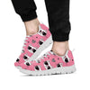 Pink Cat Print Men's Sneakers-grizzshop