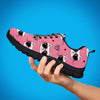 Pink Cat Print Men's Sneakers-grizzshop