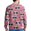 Pink Cat Print Men's Sweatshirt-grizzshop