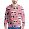 Pink Cat Print Men's Sweatshirt-grizzshop