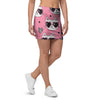 Pink Cat Print Mini Skirt-grizzshop