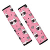 Pink Cat Print Seat Belt Cover-grizzshop