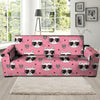 Pink Cat Print Sofa Cover-grizzshop