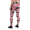 Pink Cat Print Women's Leggings-grizzshop