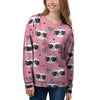 Pink Cat Print Women's Sweatshirt-grizzshop