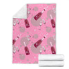 Pink Champagne Pattern Print Blanket-grizzshop