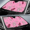 Pink Champagne Pattern Print Car Sun Shade-grizzshop