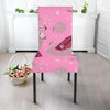 Pink Champagne Pattern Print Chair Cover-grizzshop