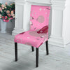 Pink Champagne Pattern Print Chair Cover-grizzshop