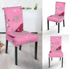 Pink Champagne Pattern Print Chair Cover-grizzshop