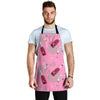 Pink Champagne Pattern Print Men's Apron-grizzshop