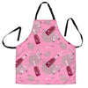 Pink Champagne Pattern Print Men's Apron-grizzshop