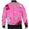 Pink Champagne Pattern Print Men's Bomber Jacket-grizzshop