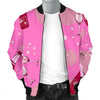 Pink Champagne Pattern Print Men's Bomber Jacket-grizzshop