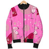 Pink Champagne Pattern Print Men's Bomber Jacket-grizzshop