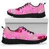 Pink Champagne Pattern Print Sneaker Shoes For Men Women-grizzshop