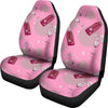 Pink Champagne Pattern Print Universal Fit Car Seat Covers-grizzshop