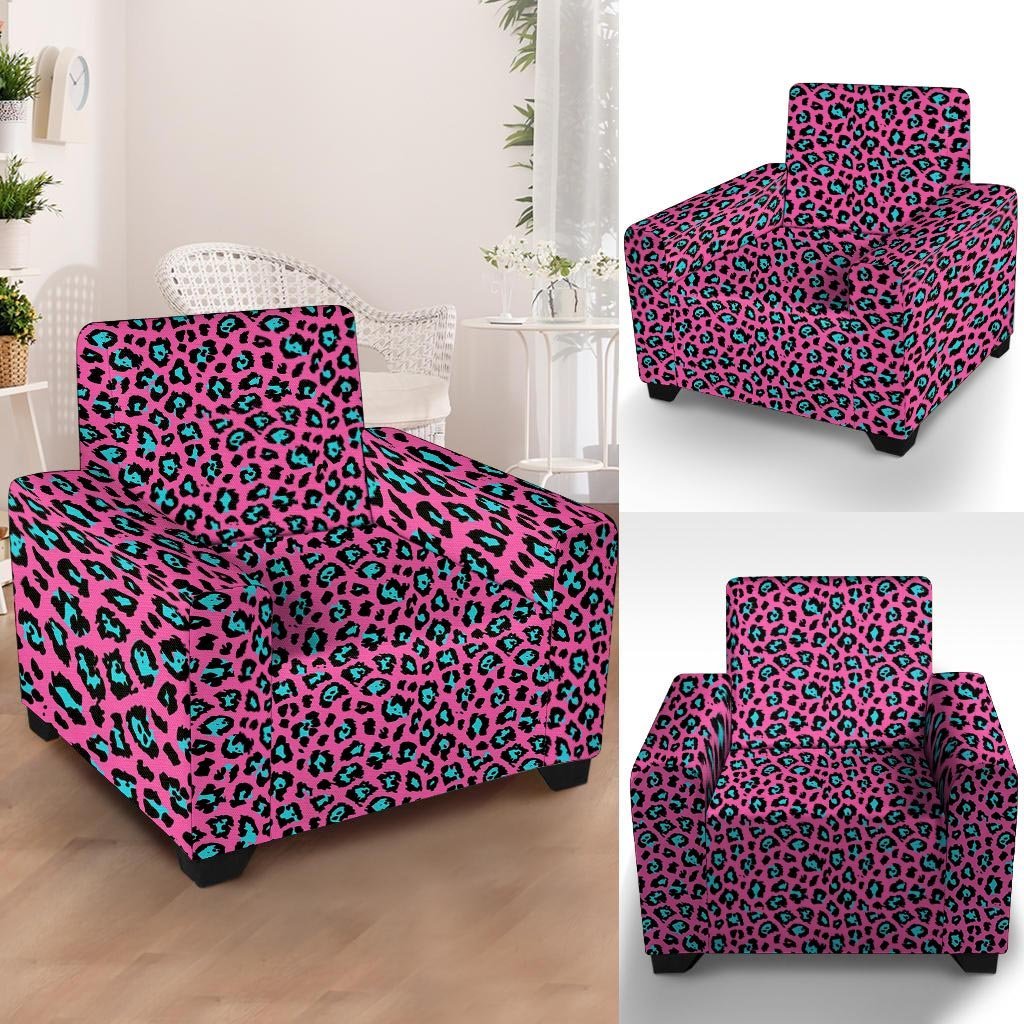 Pink Cheetah Armchair Cover-grizzshop