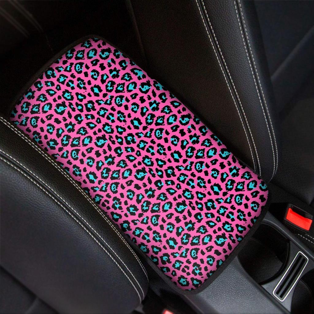 Pink Cheetah Car Console Cover-grizzshop