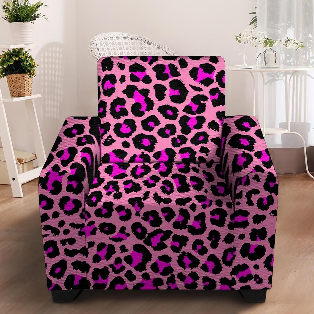 Pink Cheetah Leopard Armchair Cover-grizzshop