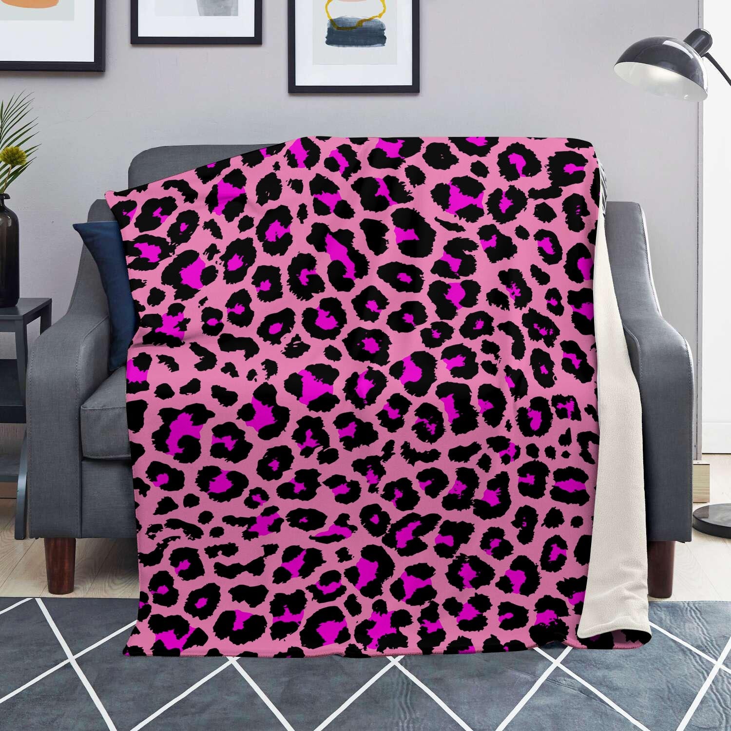 Pink Cheetah Leopard Blanket-grizzshop