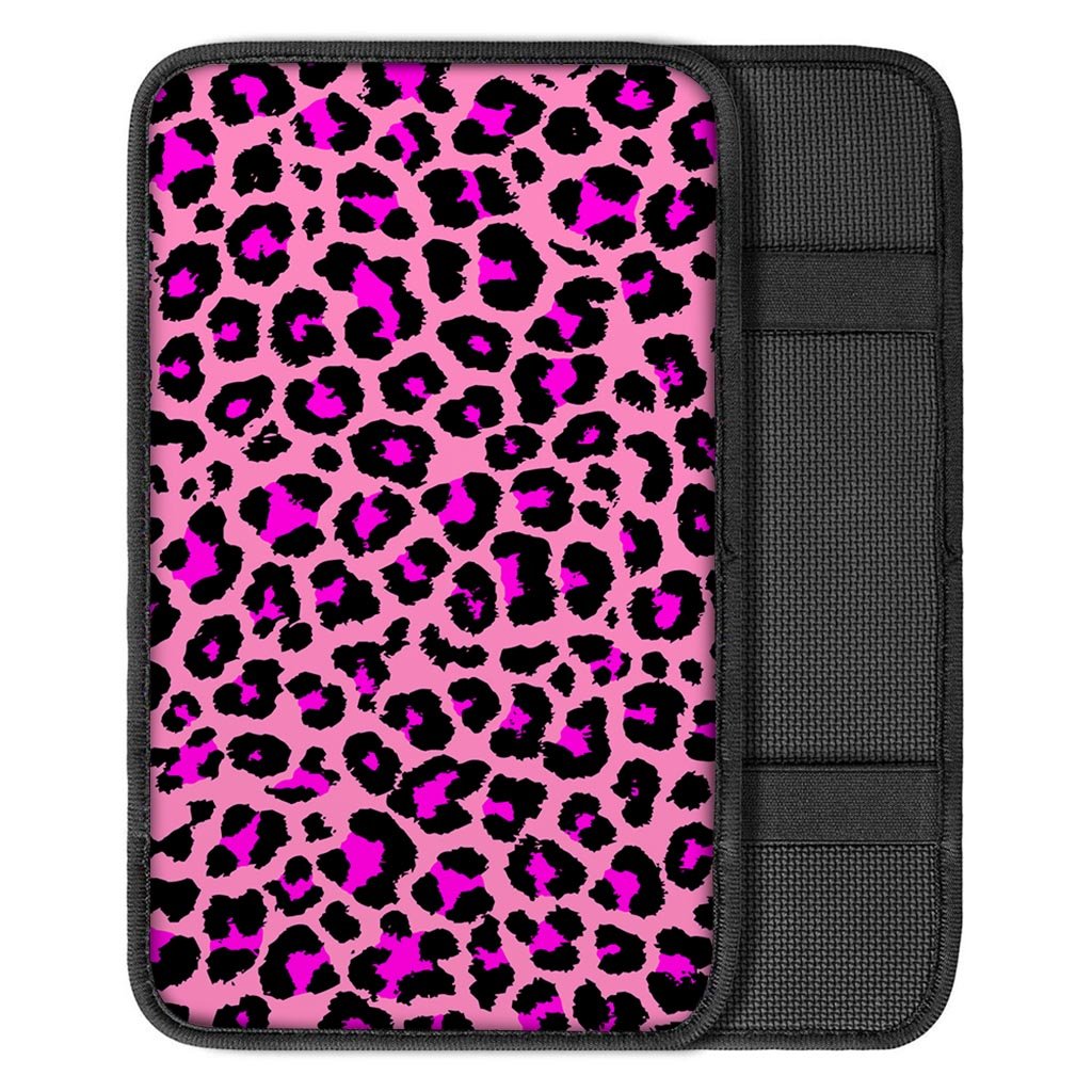 Pink Cheetah Leopard Car Console Cover-grizzshop