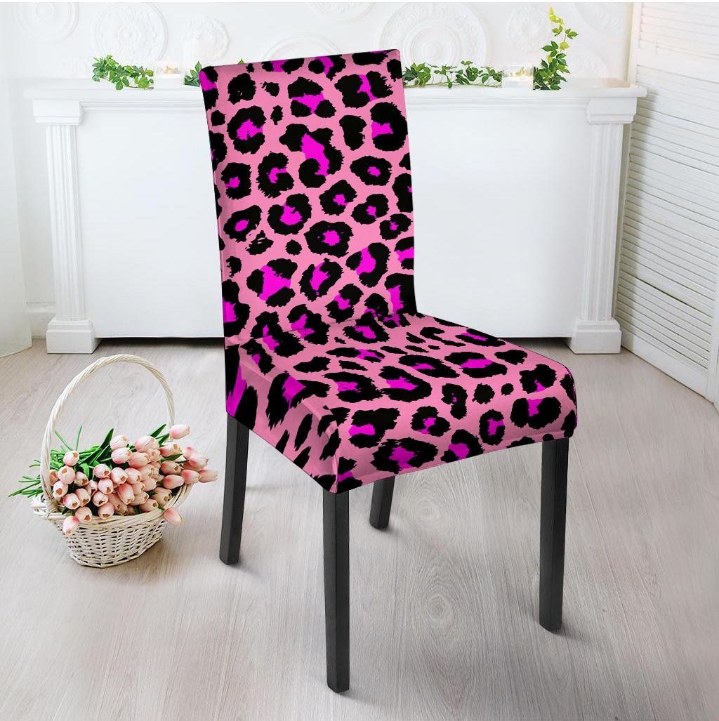 Pink Cheetah Leopard Chair Cover-grizzshop